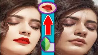 Snapseed Red LIPS Photo Editing || Snapseed Double exposure || Red Lips Photo Editing kivabe Kore