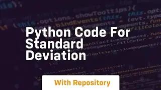 python code for standard deviation