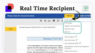 Как изменить подписанта в DocuSign (исправление получателя)
