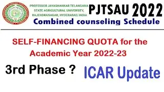 PJSTAU 2022 under SELF-FINANCING QUOTA| PJSTAU 2022 | ts agriculture counselling  updates