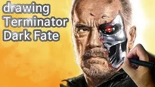 Terminator Dark Fate,drawing,Arnold Schwarzenegger,터미네이터 다크페이트 그리기,아놀드 슈왈제네거  _illustman,일러스트맨,손정호