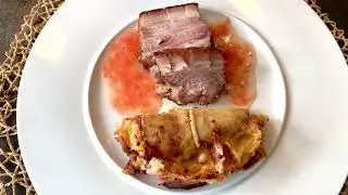 Poitrine de porc Abrinka cuit sous-vide fum&eacute;e & grill&eacute;e au Barbecue weber