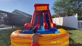 17 Feet Inflatable Dual Lane Water Slide
