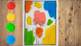 Simple brush pen drawing | easy drawing | #paintedpatterns #drawing 