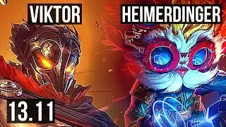 VIKTOR vs HEIMERDINGER (MID) | 2/0/5, 300+ games | KR Master | 13.11