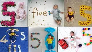 5 Months Baby Photoshoot Ideas at Home | 5th month baby photoshoot | Monthly Baby Photoshoot Ideas