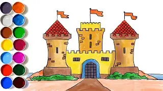 How to Draw CASTLE | Very Easy Drawing for kids | Fort drawing for kids | Castle Cartoon Drawing# 17