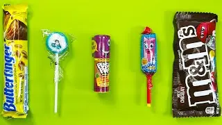 ASMR Candy Unwrapping Butterfinger, M&M&rsquo;s, Push Pop & Melody Pop | Relaxing Candy Sounds