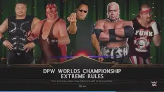 WWE 2K25 Rock '01 VS Rikishi, Terry, Vader, D'lo 5-Way Extreme Elm. Match DPW Tittle