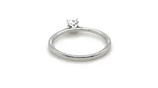 Certified Diamond Princess Engagement Ring 0.30ct G/SI in 18k White Gold