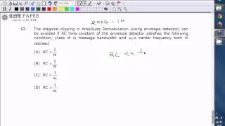 GATE 2006 ECE Envelope Detector of Amplitude Modulation AM system