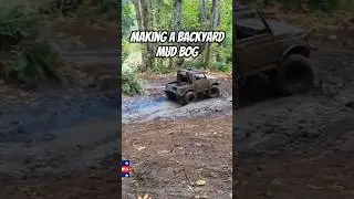 Backyard DIY mud bog. #justsendit #offroad #reels #shorts