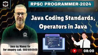 7. MCQ Solution | Coding Standards in Java | Operators in Java | By Manoj Sir