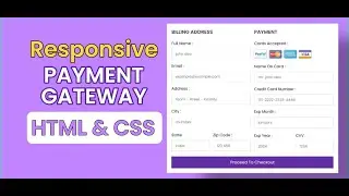 Create A Responsive Payment Gateway Form Design using HTML & CSS