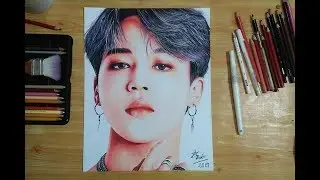 VẼ JIMIN BTS - DRAWING BTS JIMIN -ART AD ,An đinh.