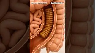 Biological Animation of Spiral Mass Movement in Large Intestine with Peristalsis #shorts #motivation