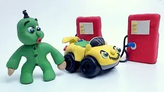 Green Baby - Episode 79 - Buying New Car - Stop Motion Cartoon For Kids