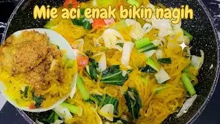 Resep mie aci / mie leor khas sukabumi || enakk bikin nagih mienya lembut banget