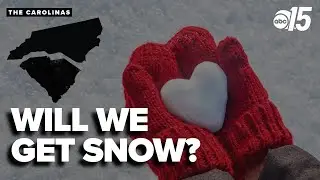 Is there a chance of snow next weekend in the Carolinas?