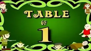 Learn Multiplication Table Of One - 1 x 1 = 1 | 1 Times Tables | Fun & Learn Video for Kids