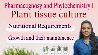 Nutritional Requirements, Growth and Maintenance in Plant Tissue Culture| Pharmacognosy| Bpharm 4sem