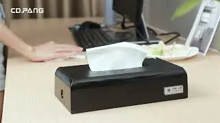 ✨ CD.PANG Black Leather Texture Tissue Box: The Sophisticated Upgrade Your Table Needs