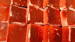 Velvet Red Chalk ASMR Satisfaction |  Crimson Grid Chalk ASMR 
