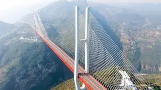 Aerial photography China Beipan River Bridge