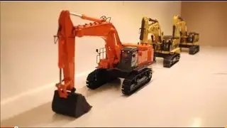 1/50 WSI Hitachi ZX870 VS 1/48 CCM Cat 385CL/390D LME