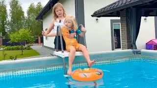 SOFIA AND NIKA WANT TO SWIM. SOPHIE THE MISCHIEF-MAKER