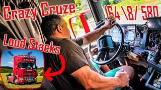 Crazy Hill Cruise: Scania 580 V8 // *Loud Stacks* *Szeszcsemp&eacute;sz*