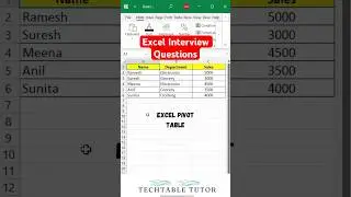 5 Second Trick: Pivot Table Banaao Fatafat! | Hindi Tutorial #excelshorts #excel