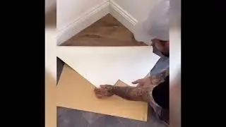 Vinylbelag in Ecke schneiden