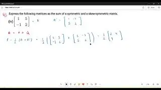 Class 12 Ex 3.3 q10 Part-4 | chapter 3 Matrices | Question 10 Ex 3.3 Class 12th Math