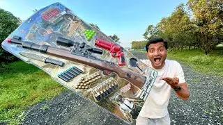 Pubg Theme Gun Set with Assault Rifle, Soft Foam Bullets Unboxing - JMV TOYS