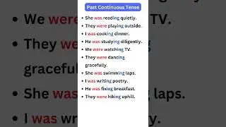 Past Continuous Tense Examples #tenses #englishgrammar #shorts