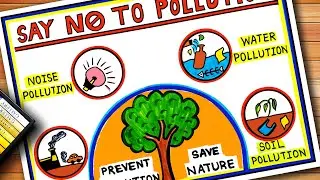 National Pollution Control Day Poster | Say No To Pollution | Stop Pollution Drawing | Pollution