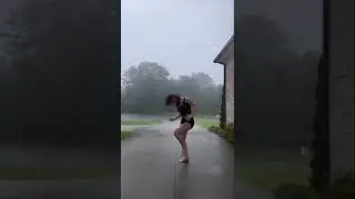 Was filming regular content and got hit with this crazy storm so I lived out my flashdance dreams.