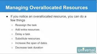Lesson 11: Resource Management - Microsoft Project 2016 Course | Universal Class