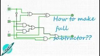 Logisim | Full subtractor tutorial video complete guidance