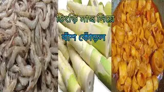 চিংড়ি দিয়ে বাঁশ কোঁড়ল রান্নার রেসিপি || Bamboo shoot recipe || Chingdi machdiye bashkorol recipe​ ||