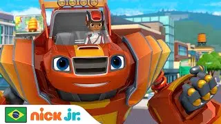 Blaze e os Monster Machines | Blaze Rob&ocirc; Salva Axle City! | Nick Jr. em Portugu&ecirc;s