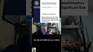 What does the VA OIG report actually say about fraud?  Spoiler alert............