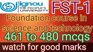 Fst-1 mcqs from 461 to 480 || Fst-1 mcqs