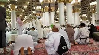 إبدااااااع المؤذن مهدي بري في أذان الفجر الثاني من داخل أروقة المسجد النبوي الشريف 10 ذو القعدة 1438