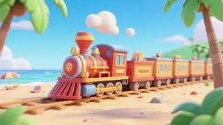 Zug f&auml;hrt zum Strand 🚂🏖️☀️ | Sommerlied & Abenteuer f&uuml;r Kinder