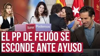 La izquierda retrata al PP de Feijóo tras la cita de Ayuso y Milei con medalla incluida