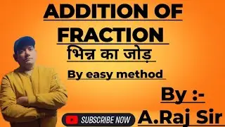 Addition of Fraction in Hindi and English both with examples l भिन्न का जोड़ उदाहरण सहित l