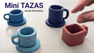 DIY Mini TAZAS ☕️ de arcilla polim&eacute;rica | Creaciones Polim&eacute;ricas