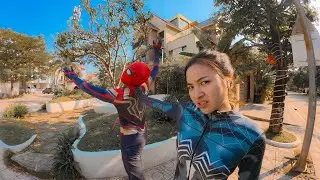 SPIDER-MAN ESCAPING ANGRY GIRLFRIEND (Funny ParkourPOV Chase)